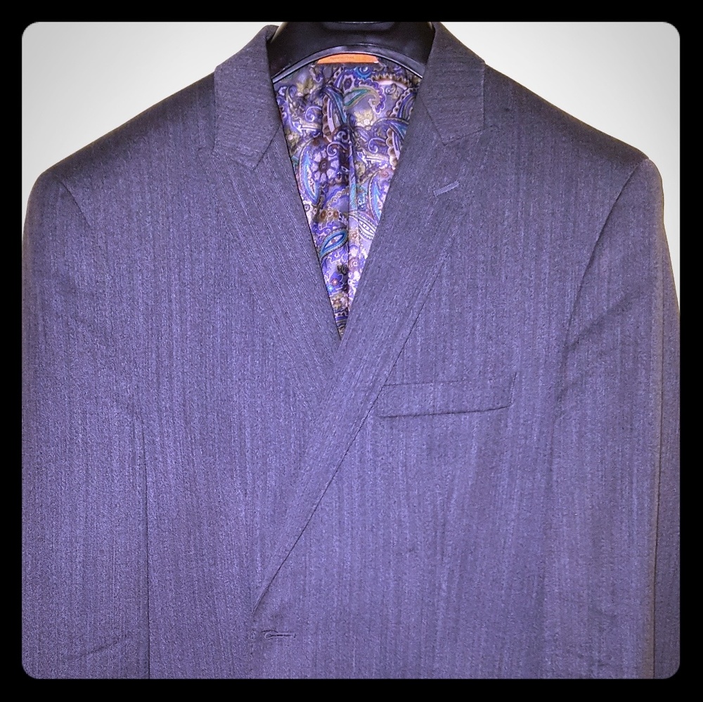 TALLIA ORANGE Grey Herringbone Blazer /Jacket